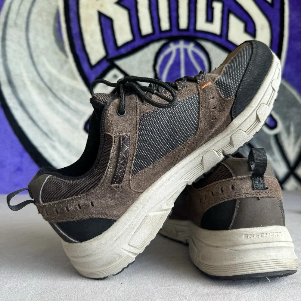 Size 12 - Skechers Men's Oak Canyon - Chocolate/Black  Extra Wide 51893EWW